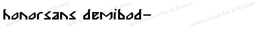 honorsans demibod字体转换